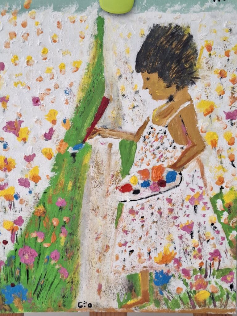 charlotte peint le printemps